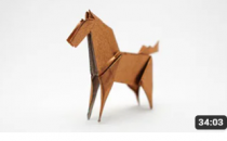 5 Copper Tissue-foil Papers 20X20 cm - ORIGAMI HORSE