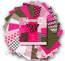 Pack: Origami Mini Girly - 24 patterns - 240 sheets - 7.5x7.5 cm