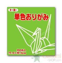Light Green Origami Paper 15x15 cm 100 sheets japanses scrapbooking