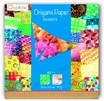 Origami Paper - 60 sheets with patterns - 20x20cm geometric scrapbooking