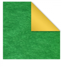 DUO Sandwich Paper Kelly Green / Bright Gold - 23x23 cm
