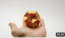 5 Copper Tissue-foil Papers 20X20 cm (6x6) - ORIGAMI DODECAHEDRON
