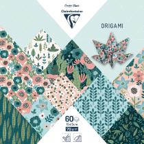 Pack 60 Origami sheets Shibori Herbarium - 15x15 cm (6''x6'')