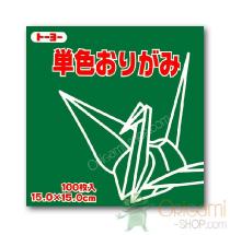 Green Origami Paper 15x15 cm 100 sheets japanses scrapbooking