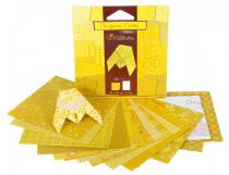 Origami Color yellow Paper 12x12cm avenue mandarine with designs scrapbooking