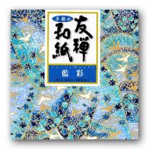 Tezome Yuzen. Blue 15x15cm blue patterns origami japanese paper scrapbooking