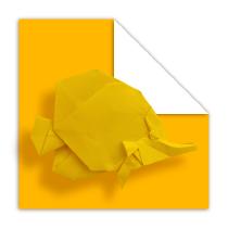Double-sided extra large Lion Yellow/White