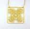 Gold coated Origami Jewelry by Garibi Ilan - Tesselation Pendant Pineapple - 5x5 cm (2x2)