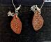 Earrings - Fine Silver Cranes and Copper Leaves