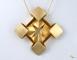 Gold coated Origami Jewelry by Garibi Ilan - Tesselation Pendant Templar Garden  - 3.5x3.5 cm (1.4x1.4)
