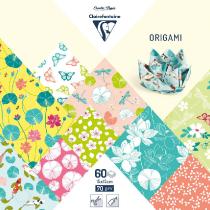Pack 60 Origami sheets Shibori Water lily - 15x15 cm (6''x6'')