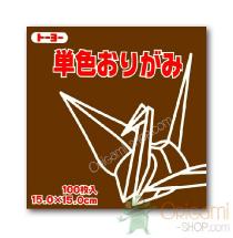 Brown Origami Paper 15x15 cm 100 sheets japanses scrapbooking