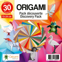 Pack Discovery 30 square origami japanese paper scrapbooking