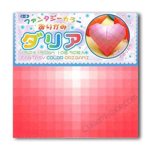 Pack Fantasy Color Origami - 10 couleurs - 50 feuilles - 15x15 cm
