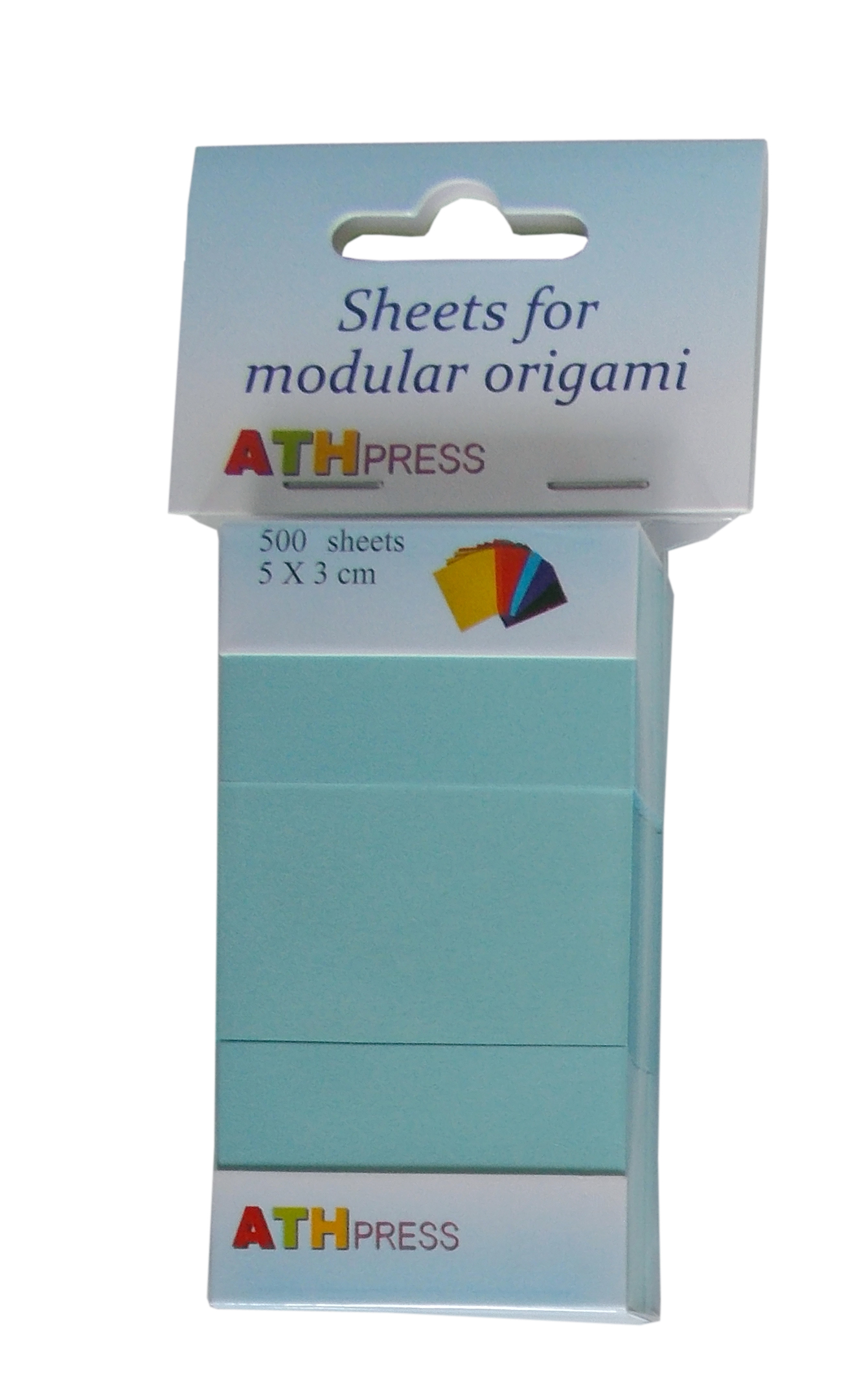 500 Sheets 5x3cm for 3D Origami - Chinese Modular - medium blue