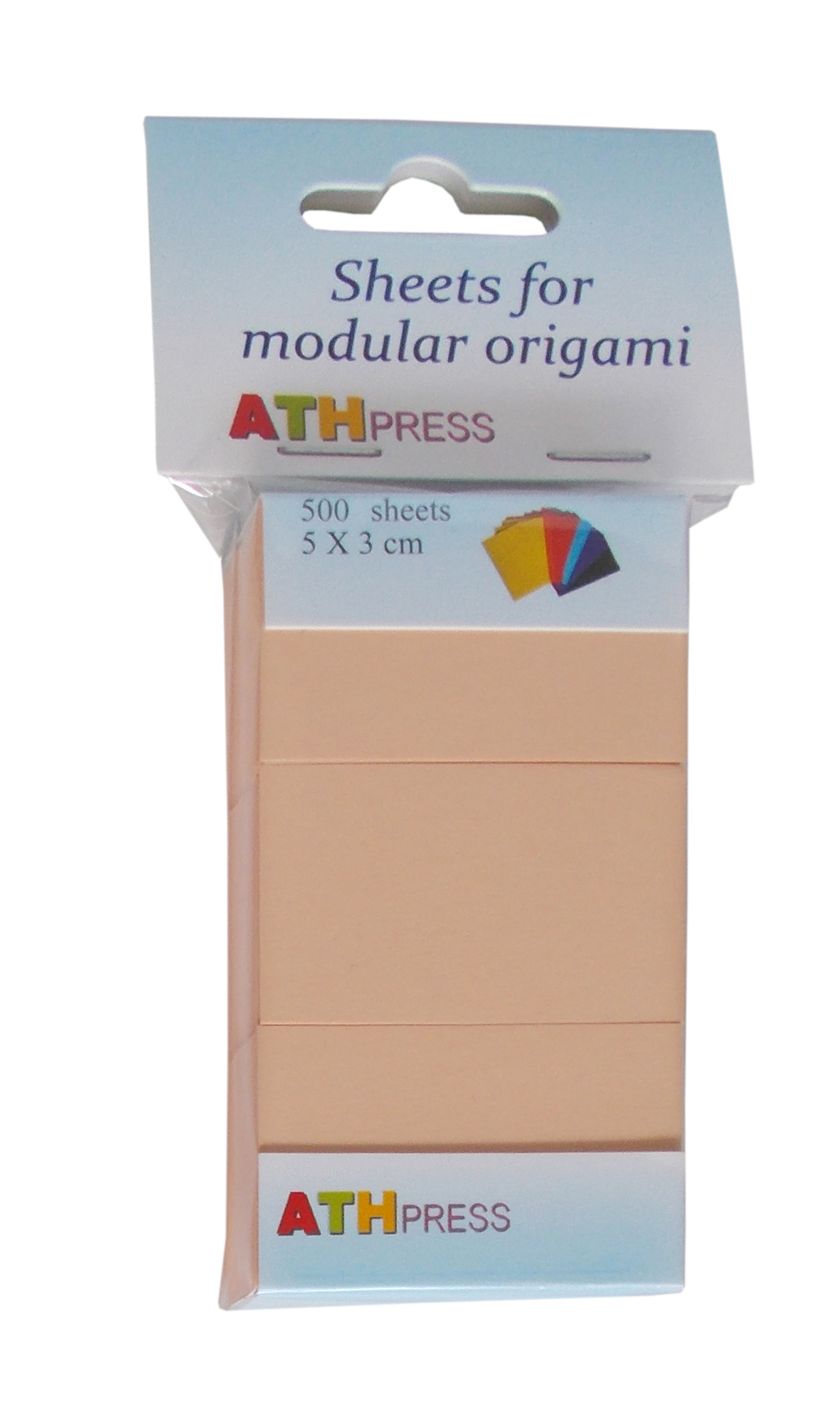 500 Sheets 5x3cm for 3D Origami - Chinese Modular - salmon pink