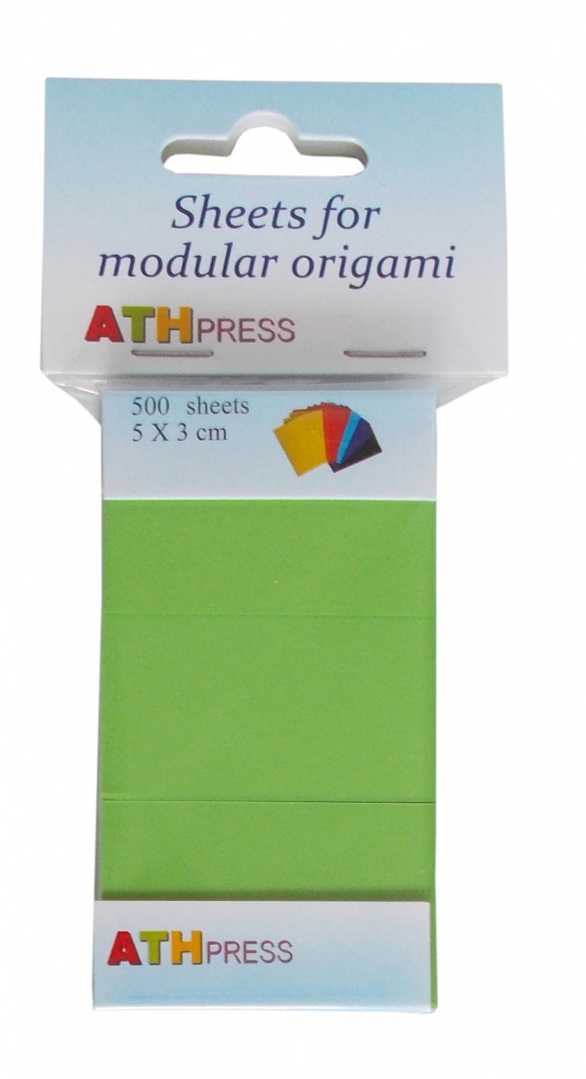 500 Feuilles 5x3cm pour 3D Origami - Modulaire Chinois - vert printemps