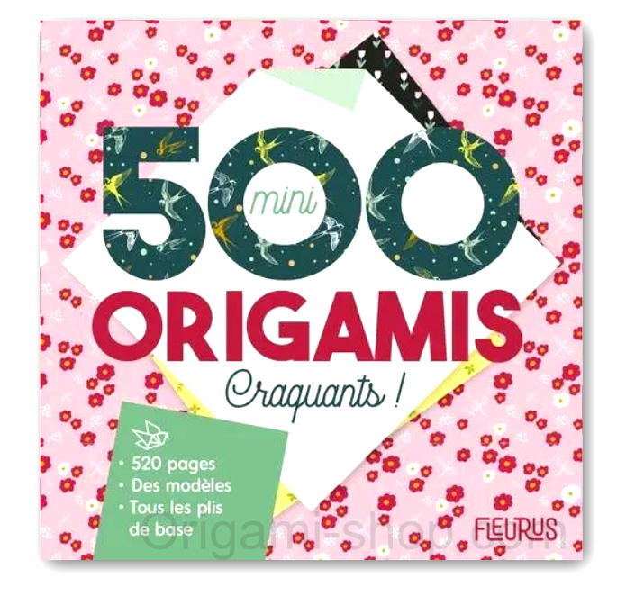 Bloc 500 DUO mini Origamis "Craquants !"- 250 feuilles - 100 motifs - 10x10 cm