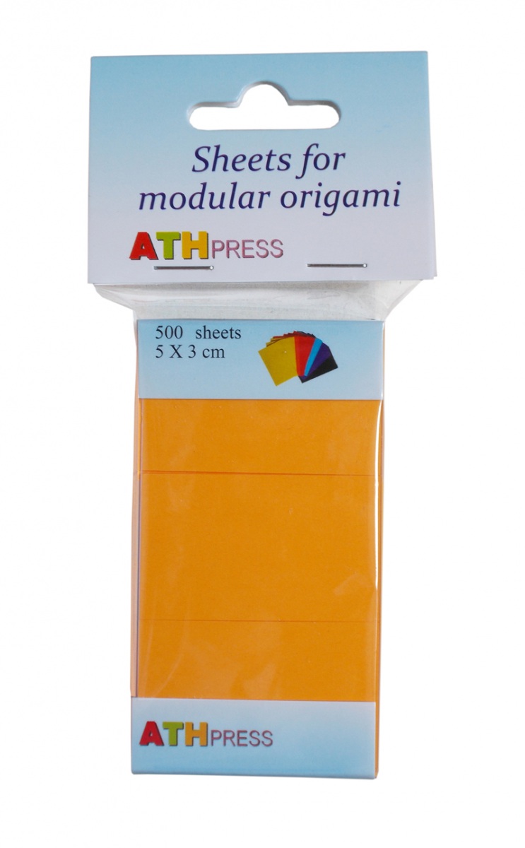 500 Sheets 5x3cm for 3D Origami - Chinese Modular purple - light orange