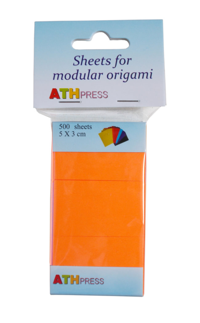 500 Sheets 5x3cm for 3D Origami - Chinese Modular purple - orange