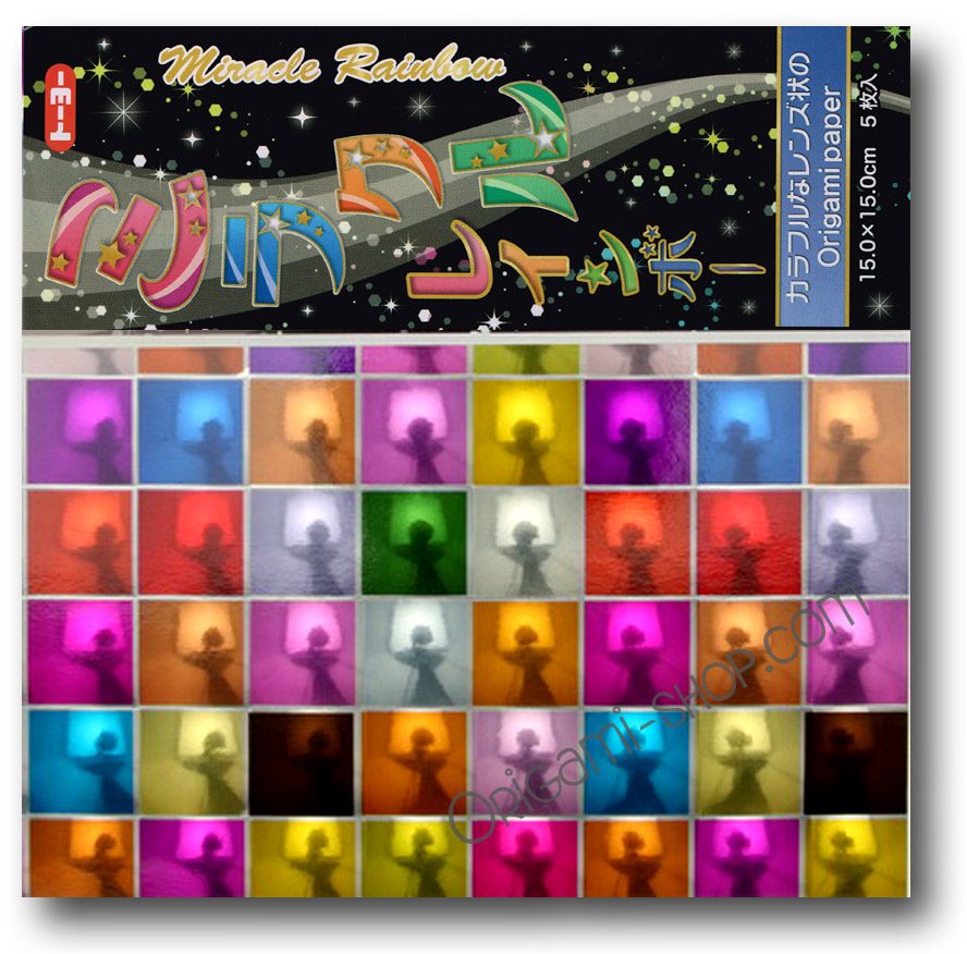 Pack Miracle Rainbow - 1 motif - 5 feuilles - 15x15cm