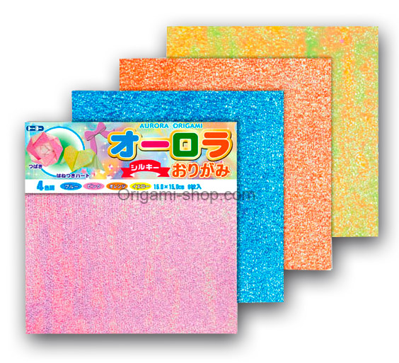 Pack: Aurora  - 4 colors - 8 sheets - 15x15 cm (6"x6")