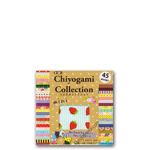 Chiyogami Collection Mini - 45 motifs - 180 feuilles - 7.5x7.5 cm