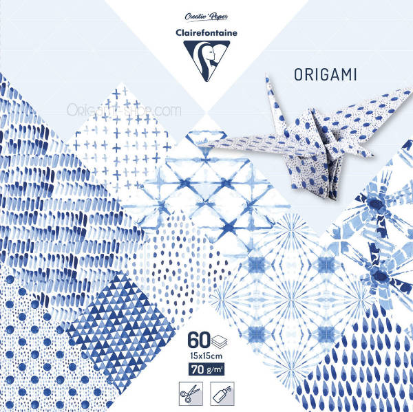 Pochette Origami Clairefontaine Shibori - 15x15 cm