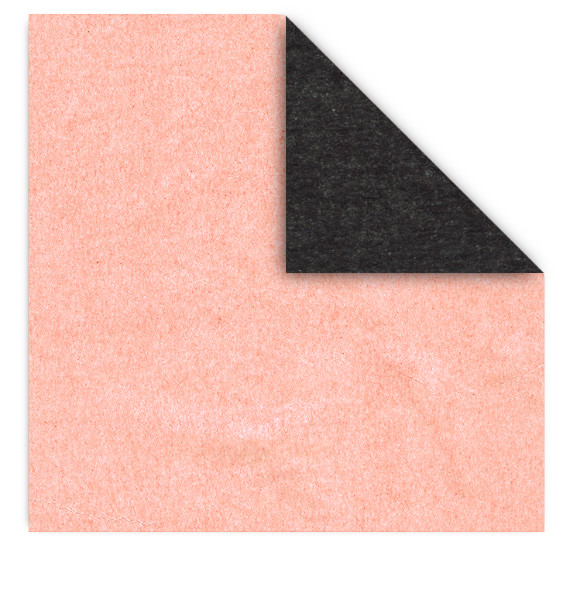 DUO Papier Sandwich Noir / Saumon Clair - 45x45 cm