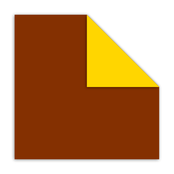 Double-sided extra large Brown/Yellow