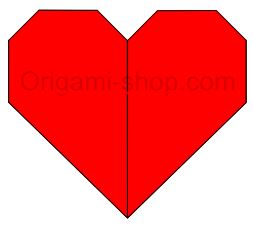 Easy Origami Heart - Folding Intructions