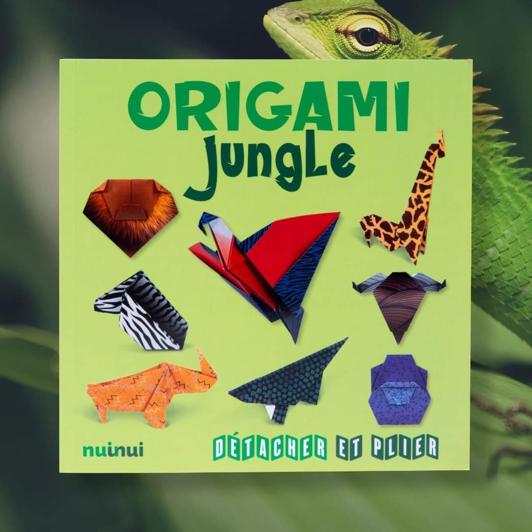 [Tout-en-un] Livre "Origami Jungle" + 200 feuilles - 17x17 cm