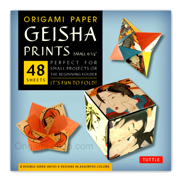 Origami Paper Geisha Prints - 48 sheets - 17x17 cm