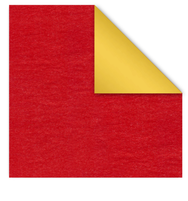 DUO Sandwich Paper Rojo / Gold - 23x23 cm