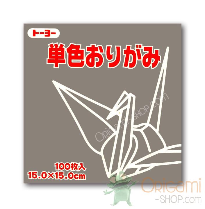 Pack Kami Gris 064155 - Pantone 403c - 1 couleur - 100 feuilles - 15 x 15 cm