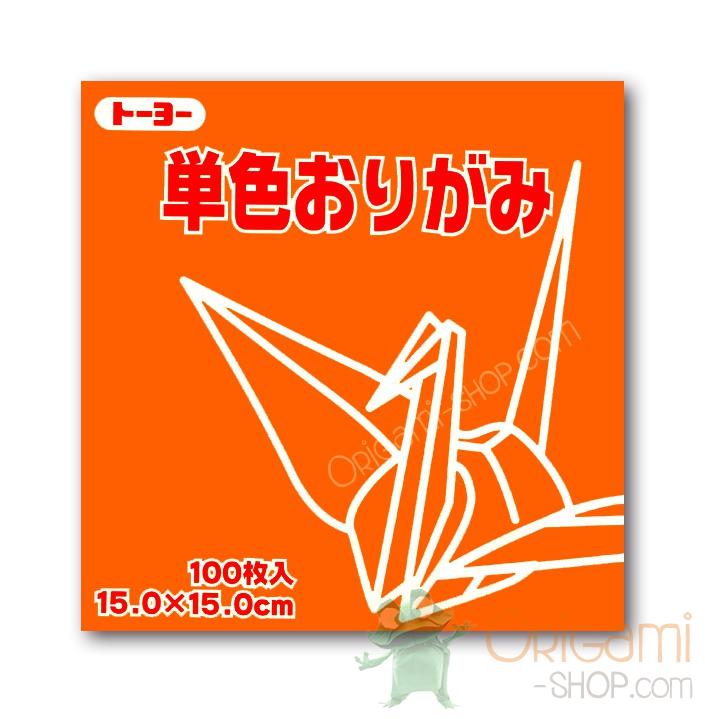 Pack Kami Orange 064104 - Pantone 165c - 1 couleur - 100 feuilles - 15 x 15 cm