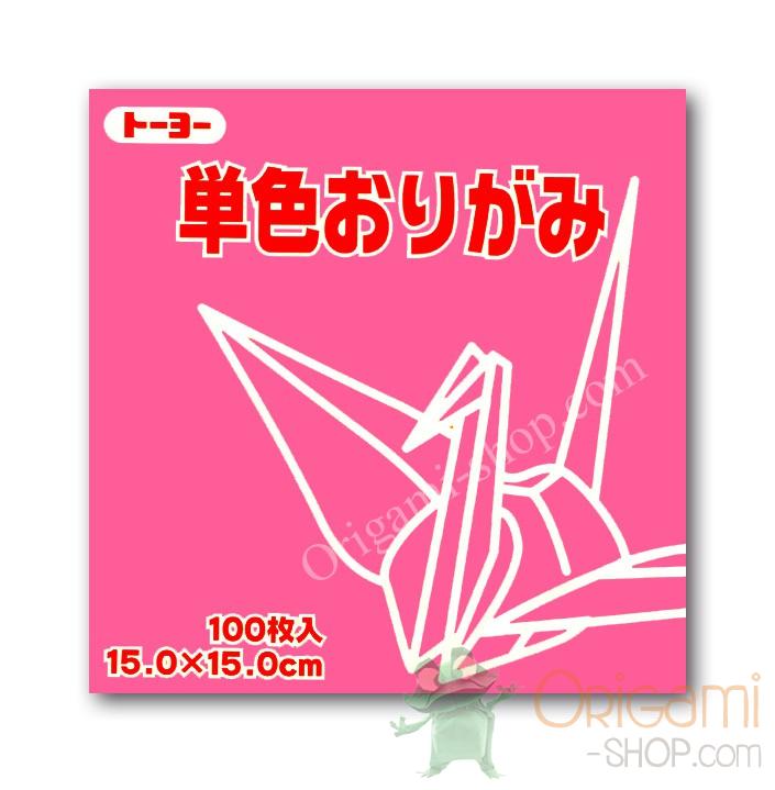 Pack: Kami Pink 064125 - Pantone 190c - 1 color - 100 sheets - 15 x 15 cm