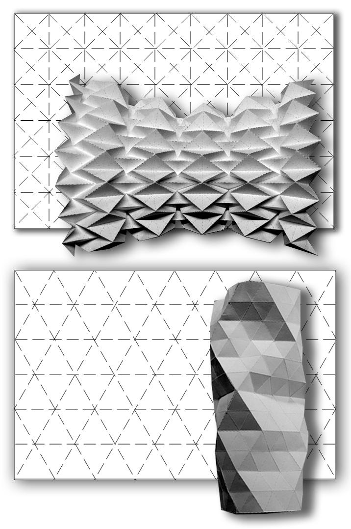 Pack de feuilles prépliées pour les Tesselations - 2 feuilles - 2 motifs - 28x40 cm