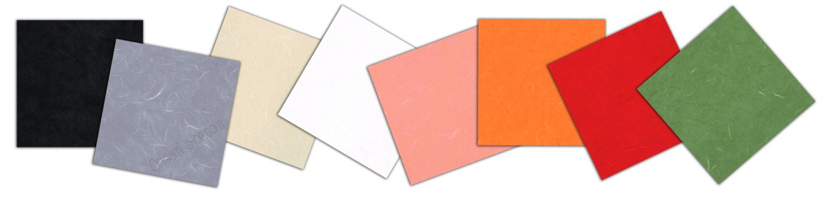 Pack #1: Unryu HANJI - 8 colors - 8 sheets - 40x40 cm (16"x16")