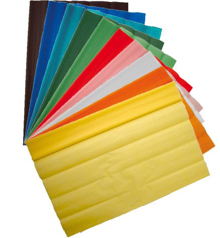Pack Papier de soie - 10 couleurs - 80 feuilles - 50x75 cm