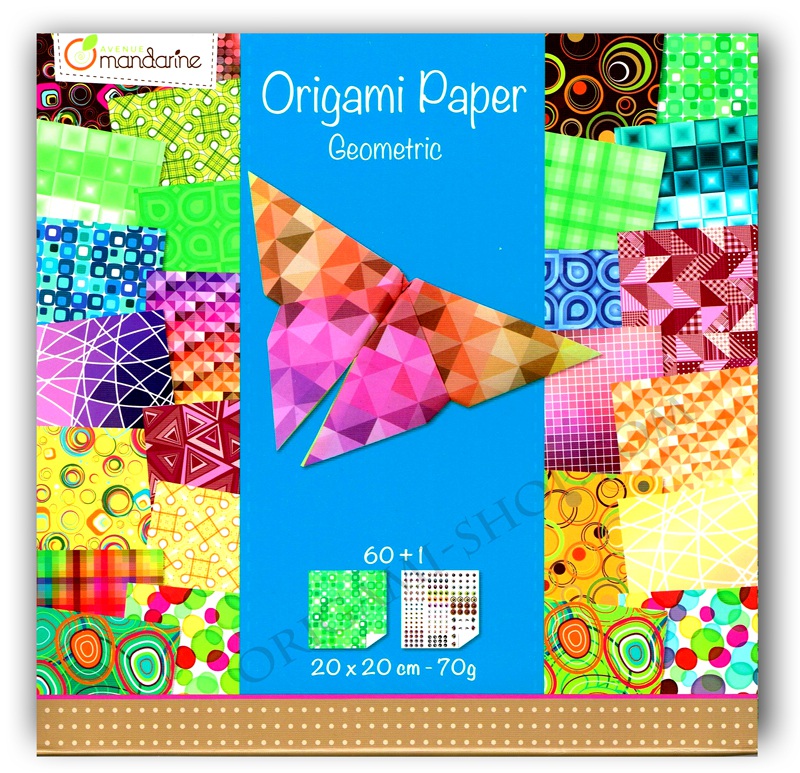 Pack: Origami Paper Geometric - 30 patterns - 60 sheets - 20x20cm (8\"x8\")