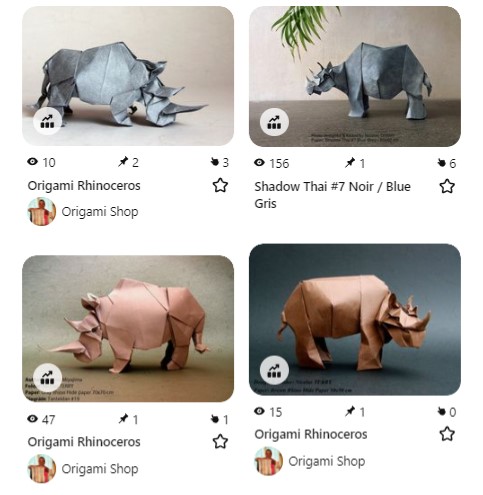 Rhinoceros en origami