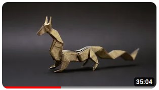 5 Gold Tissue-foil Papers 20x20 cm - ORIGAMI EASTERN DRAGON