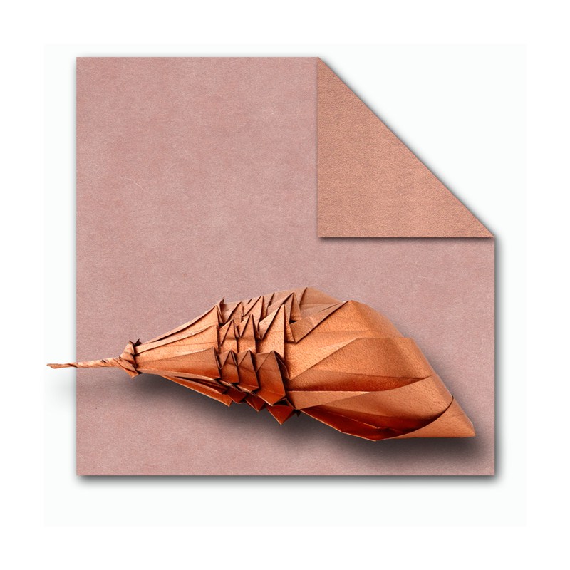 Lot de 90 feuilles de papier pliable pour origami Couleur métallique