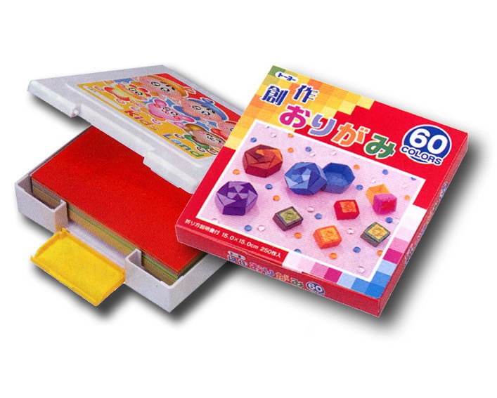 Pack: Kami Mixed - 60 colors - 220 sheets - 15x15 cm (6"x 6") + Protective box