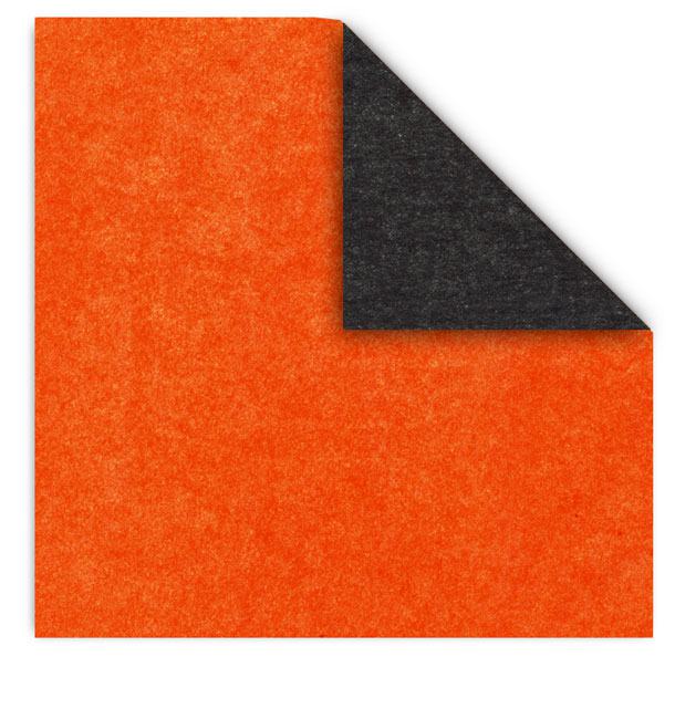 DUO Papier Sandwich Orange / Noir - 23x23 cm