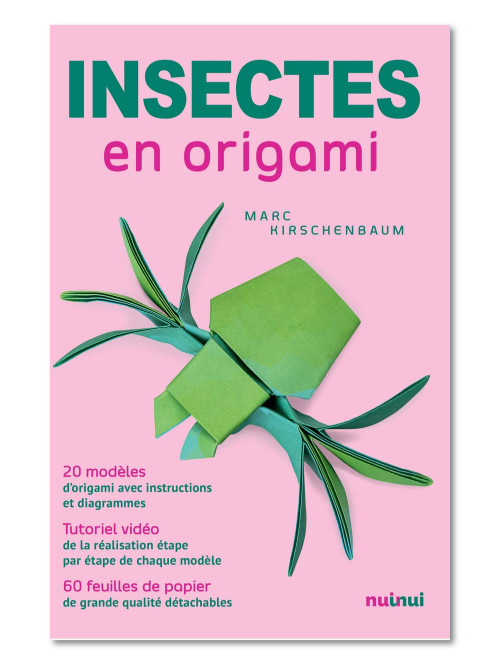 Insectes en origami + 60 feuilles de papier origami