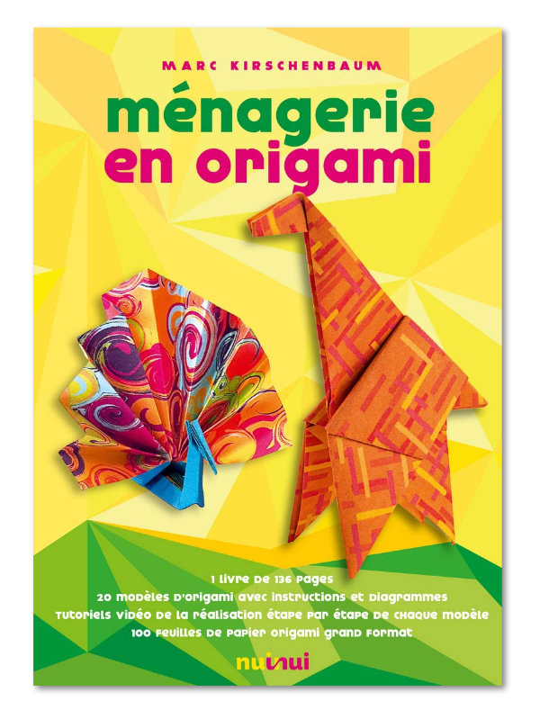 Ménagerie en origami + 100 feuilles de papier origami