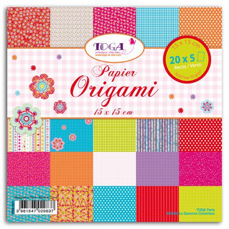 Pack Origami Toga Bohème - 20 motifs - 100 feuilles - 15x15cm