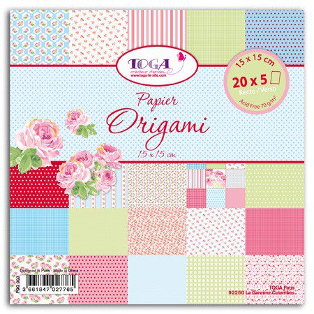 Pack: Origami Toga Miss - 20 patterns - 100 sheets - 15x15cm